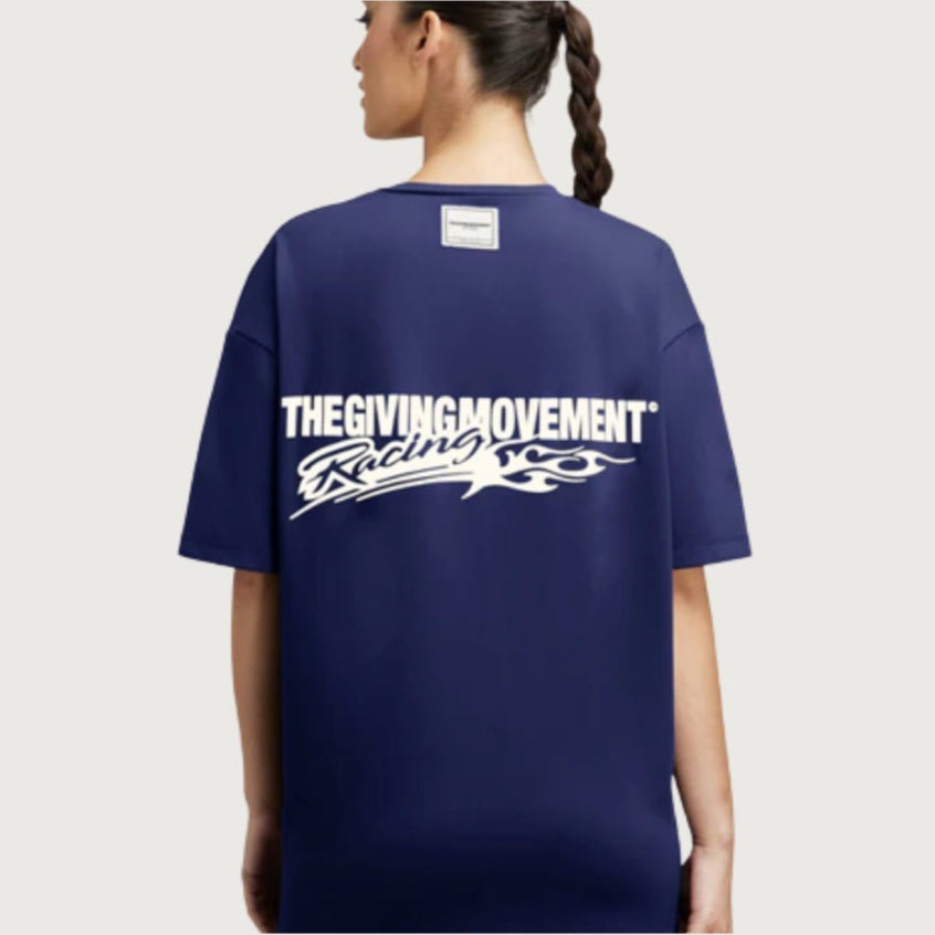Unisex Racing T-Shirt - Navy Blue
