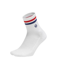 lululemon Unisex-Daily-Essential-Quarter-Socks-Stripe